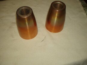 2 x měděný kryt na květináče výška 17 cm,průměr horní 12,5 c - 4