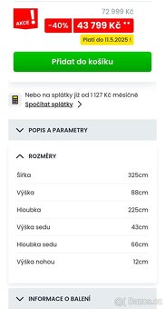Sedací souprava elektrický posun, gauč, sedačka - 4
