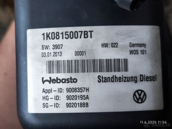 Nezávislé topení WEBASTO, 1K0815007BT - 4