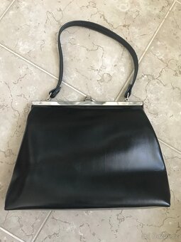 černá retro kabelka 60.léta spona, TOP STAV - 4