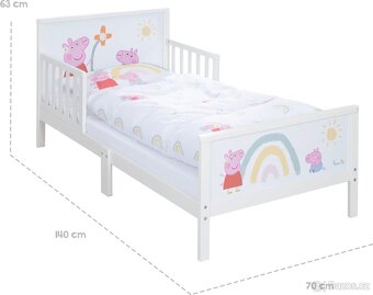 Dětská postel prasátko Pepa 70x140 CM + povlečení - 4