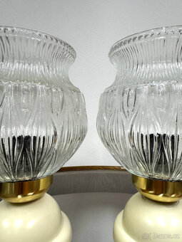 Stolní lampičky – lisované sklo, Československo, 70. léta - 4
