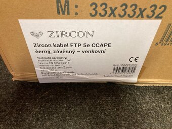 Zircon kabel FTP 5e CCAPE 305m černý, závěsný - venkovní - 4