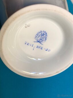 Herend porcelán- váza s ovocem a květinami - 4