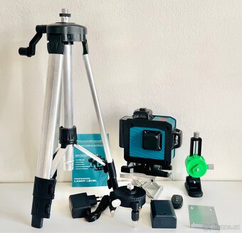 4D křížový laser se stativem – 16 linií, dálkové ovládání - 4