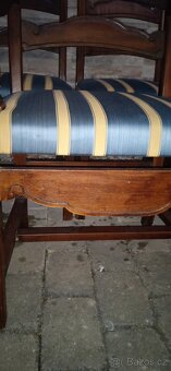 Stylové masivní dřevěné židle 4+1 ks - 4