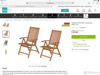 Fieldmann křesla a lavice nový zahradní nábytek - 4
