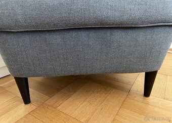 IKEA STRANDMON Křeslo ušák, Nordvalla tmavě šedá - 4