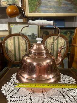 Starožitná měděná velká konvice - 4