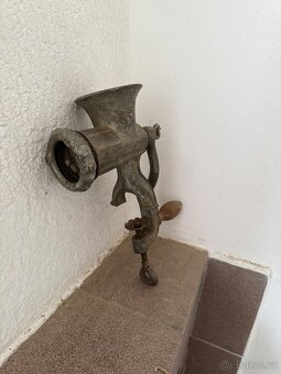 Retro litinový mlýnek na maso FILAKOVO č. 5 - 4