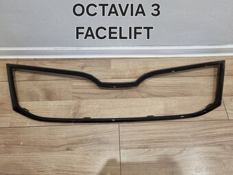 PREDNI MASKA OCTAVIA 3 / 3FL / 4 RAMECEK GRILU MASKY CERNY - 4
