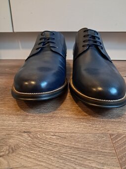 Bata Navy Blue Koženy boty 46 - darek Hand grip posilovač - 4