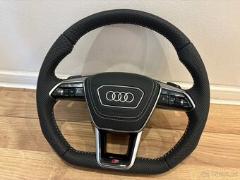 AUDI VOLANT kozeny zkoseny perforovana koža - 4