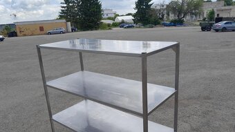 Nerezový regál s 4x polici 160x70x170 cm - 4