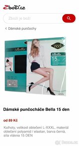 Dámské silonky punčocháče vel. L-XXXL - 4
