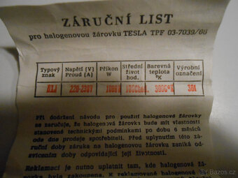 Halogenová žárovka TESLA - 4