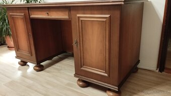 Pracovní stůl - rustikál, židle - 4