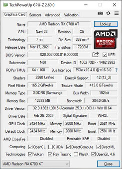 MSI RX6700XT MECH 12GB - 4