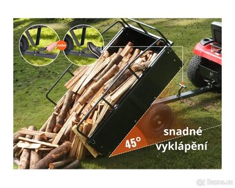 Sklápěcí vozík pro zahradní traktor, nosnost 340 kg - nový - 4