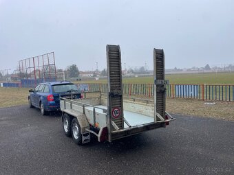 ✅Bržděný přívěs na přepravu bagru Saris 2700 kg, 150x300 - 4