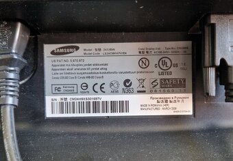 24" LCD monitor SAMSUNG 2433BW, 1920x1080, DVI, VGA - 4