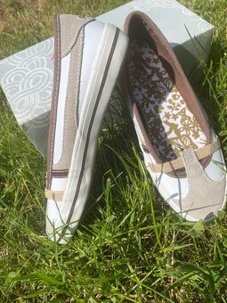 Baleríny white/khaki vel. 35,5 - 4