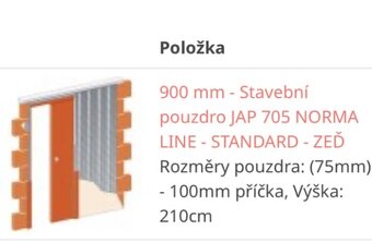 Stavební pouzdro posuvných dveří JAP - 4