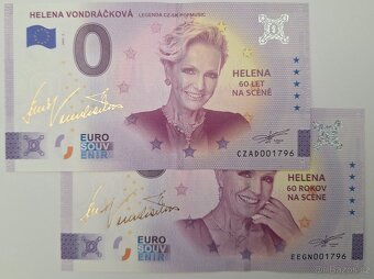 0 EURO sada 6 kusu HELENA VONDRACKOVA, +  ZLATY PODPIS - 4