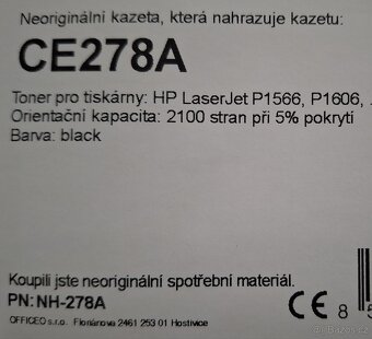 toner do HP LJ P1606, M203, M201, OKI B412 a kompatibilních - 4
