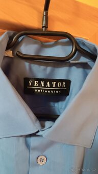 Modrá pánská košile 43-44 - 4