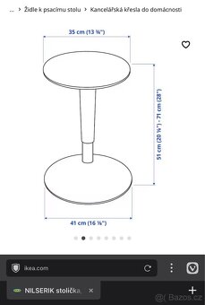 Židle / stolička IKEA NILSERIK jako nová - 4