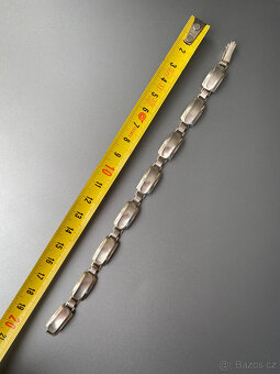 Článkový retro náramek, stříbro AG 900/1000, 17g - 4