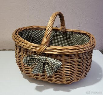 Proutěný, piknikový koš, kvalitní, pevný - 4
