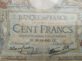 100 franků 1937. Francie. - 4