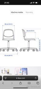 Dětská otočná židle k pracovnímu stolu z IKEA - 4