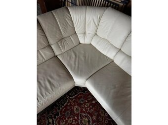 Rohová kožená sedací souprava, 3302 - 4