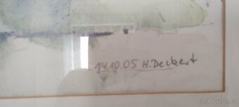 Prodám 2ks akvarel -signované - 4