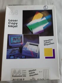 Fotopapíry A-4 + A-3 různé   a etikety+laminovací folie - 4