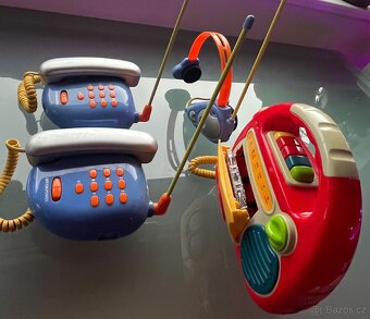 Dětský telefonní set + kazetový přehrávač s mikrofonem - 4