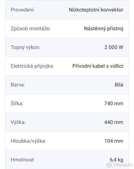 Elektrický přímotop 2KW - 4