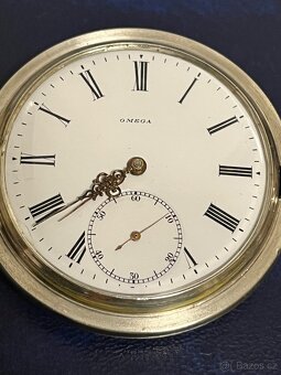 Kapesní stříbrné hodinky Omega, krásne a funkční - 4