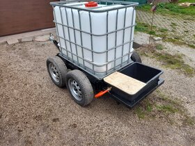Vozík na vodu. 600l nebo 1000l s plovákem - 4