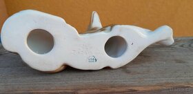 A27 Stará porcelánová soška psa stěně DUX - 4