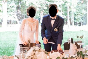 Ručně šité svatební šaty bílé - 4