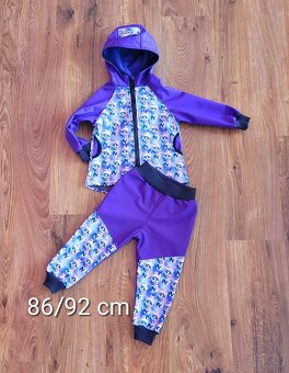 Softshell sety s fleecem - vel. 86/92 cm holky - 4