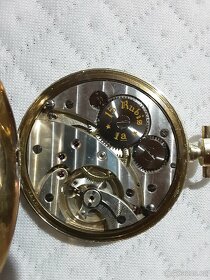 Zlaté 14K starožitné kapesní hodinky ORATOR - 4