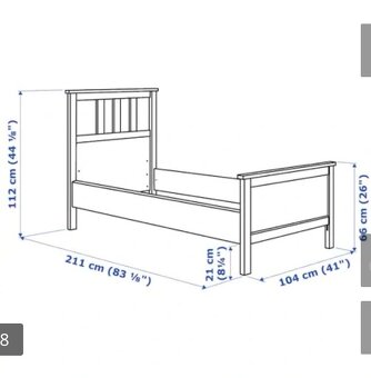 Postel Hemnes bílá - 4