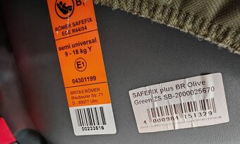 Autosedačka Britax Römer Safefix plus 9-18kg - 4