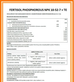 Vodorozpustné hnojivo Fertisol NPK 10-52-7-5S +TE - 4
