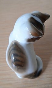 Porcelánová soška, Rosenthal: sedící kočka - 4
